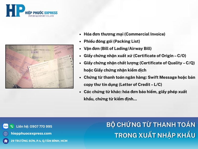 bo chung tu thanh toan quoc te xuat nhap khau
