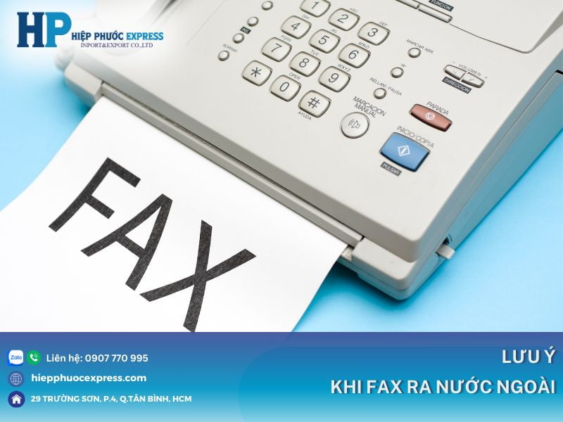 luu y khi fax ra nuoc ngoai