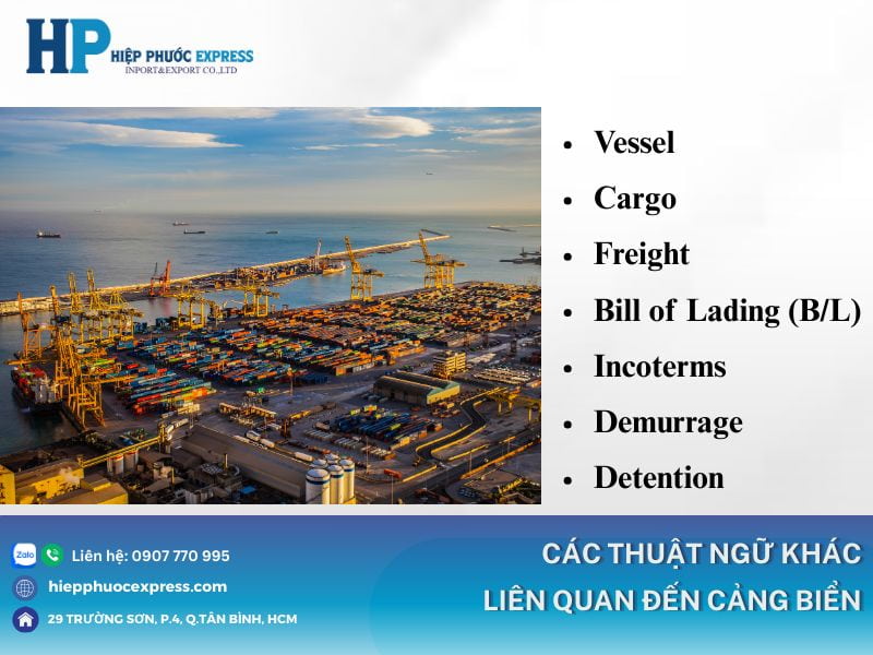 cac thuat ngu khac lien quan den cang bien