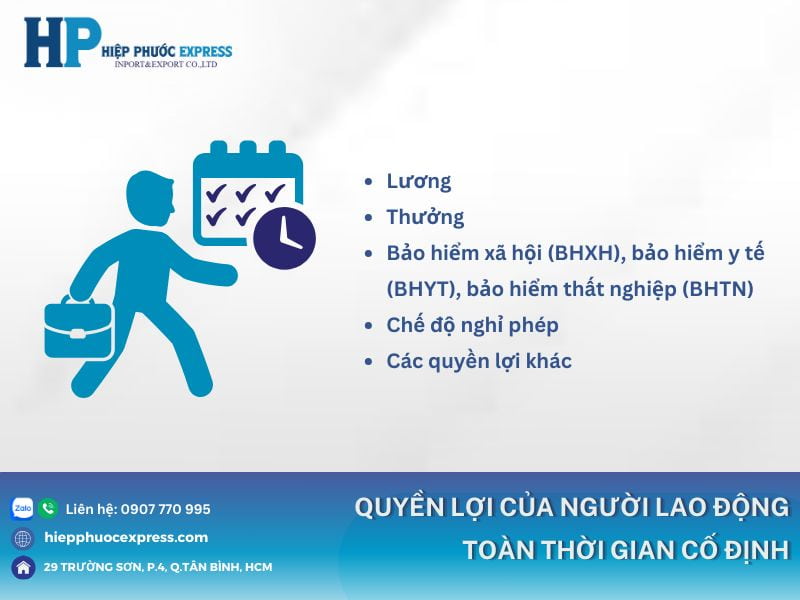 quyen loi cua nguoi lao dong toan thoi gian co dinh