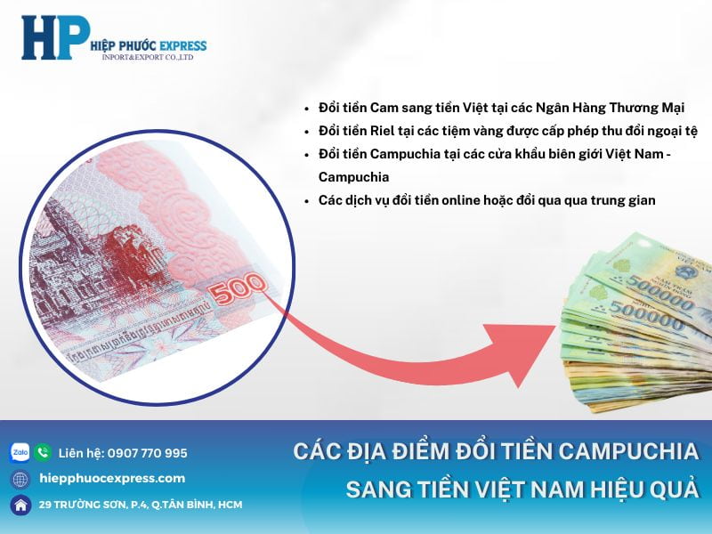 cac dia diem doi tien campuchia sang tien viet nam