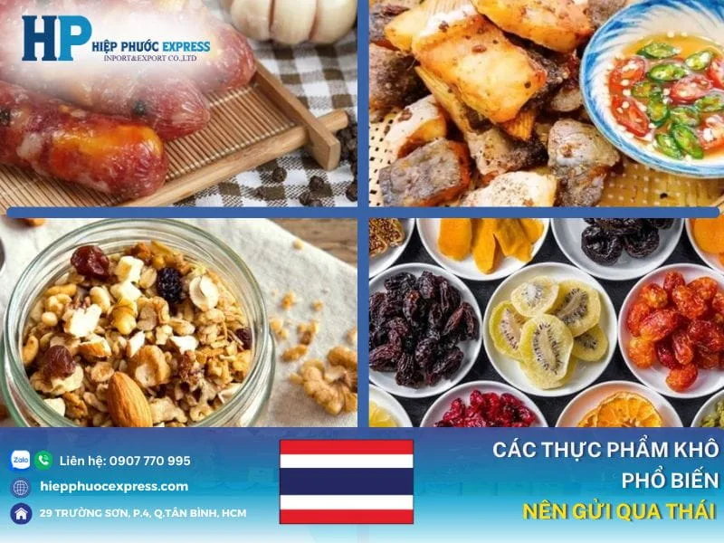 gui thuc pham kho loai nao qua thai lan thuc pham say kho thuong duoc gui sang thailand