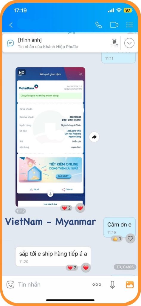 Nhận xét của khách hàng về dịch vụ gửi hàng đi Myanmar