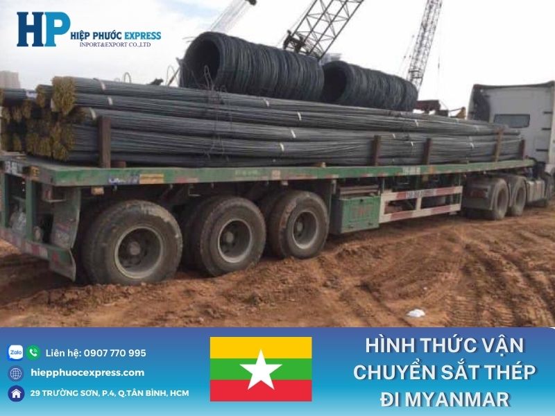 hinh thuc gui sat thep sang myanmar