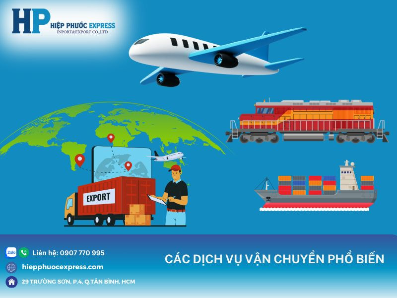 Các dịch vụ giao hàng thông dụng