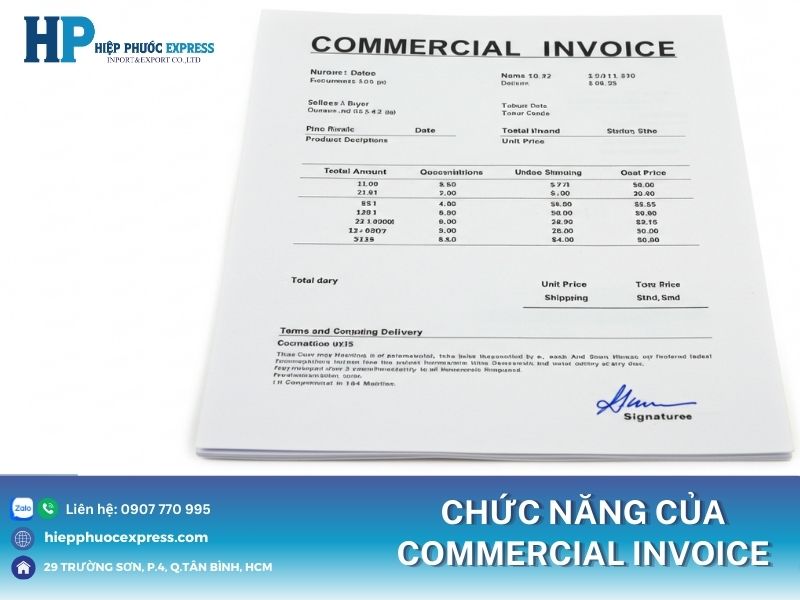 chuc nang cua hoa don thuong mai la gi