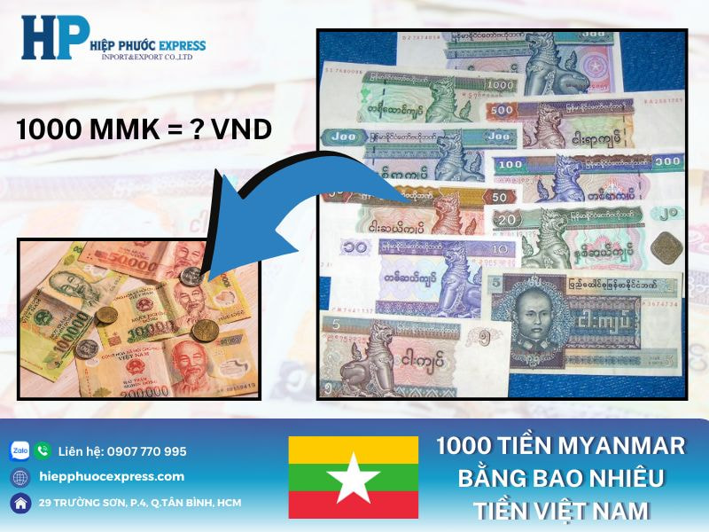 Tỷ giá 1000 tiền Myanmar bằng bao nhiêu tiền Việt Nam hiện nay