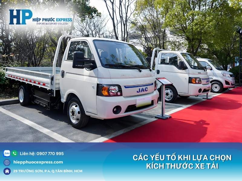 cac yeu to khi lua kich thuoc xe tai