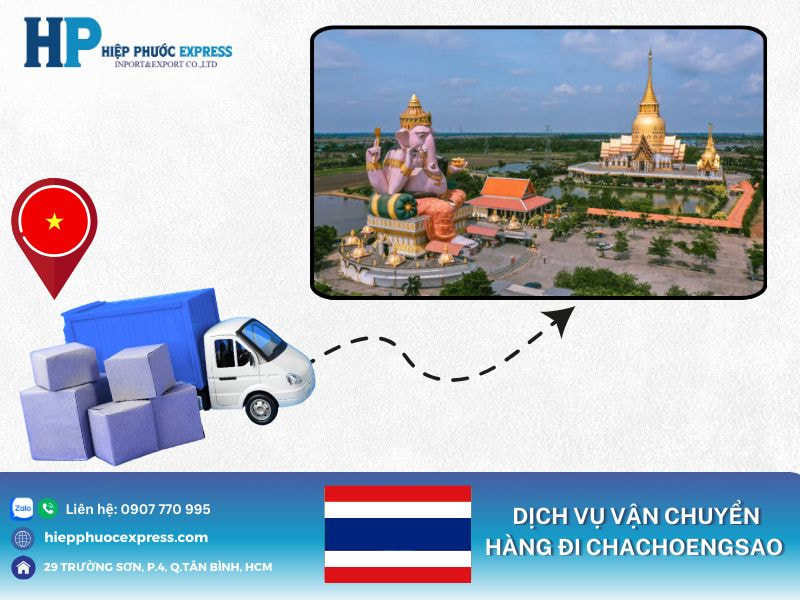 Dịch vụ vận chuyển hàng đi Chachoengsao