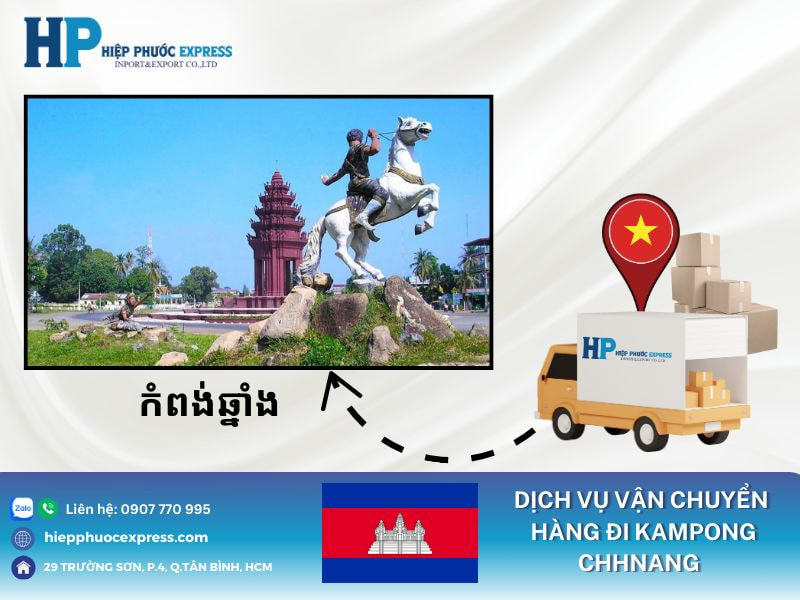 Dịch vụ vận chuyển hàng đi Kampong Chhnang Campuchia