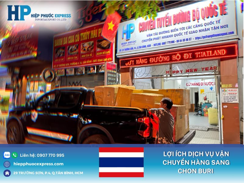Lợi ích dịch vụ vận chuyển hàng sang Chon Buri