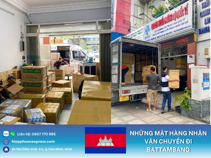 Các mặt hàng nhận vận chuyển đi Battambang