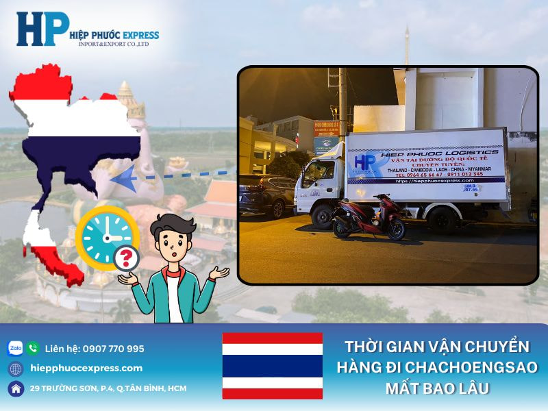 Thời gian vận chuyển hàng đi Chachoengsao mất bao lâu