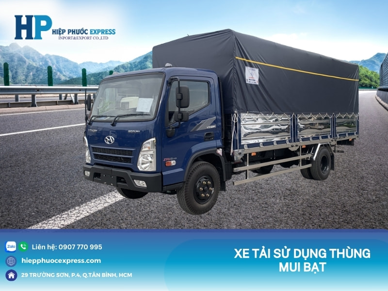 Xe tải thùng mui bạc