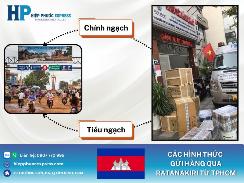 Các hình thức gửi hàng qua Ratanakiri từ TpHCM