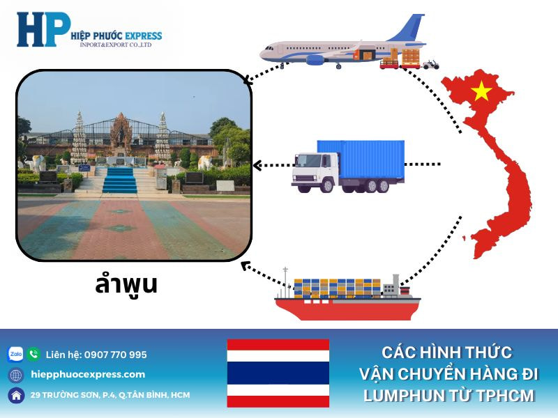 cac hinh thuc van chuyen hang di lumphun tu tphcm