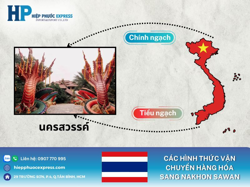 Cac hinh thuc van chuyen hang hoa sang Nakhon Sawan