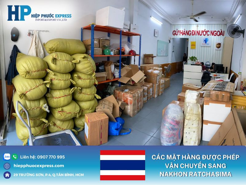 Các mặt hàng được phép vận chuyển sang Nakhon Ratchasima