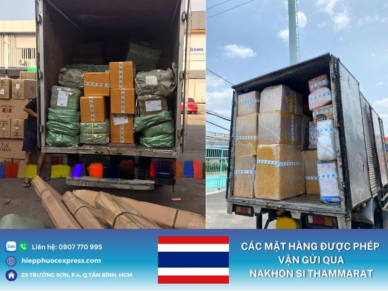 Các mặt hàng được phép vận chuyển qua Nakhon Si Thammarat