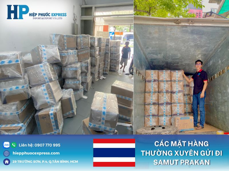 Các mặt hàng thường xuyên gửi đi Samut Prakan