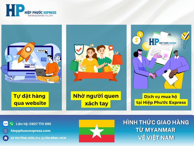 Hình thức giao hàng từ Myanmar về Việt Nam