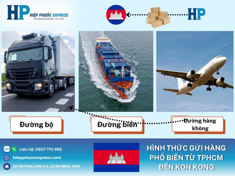 Hình thức gửi hàng phổ biến từ tphcm