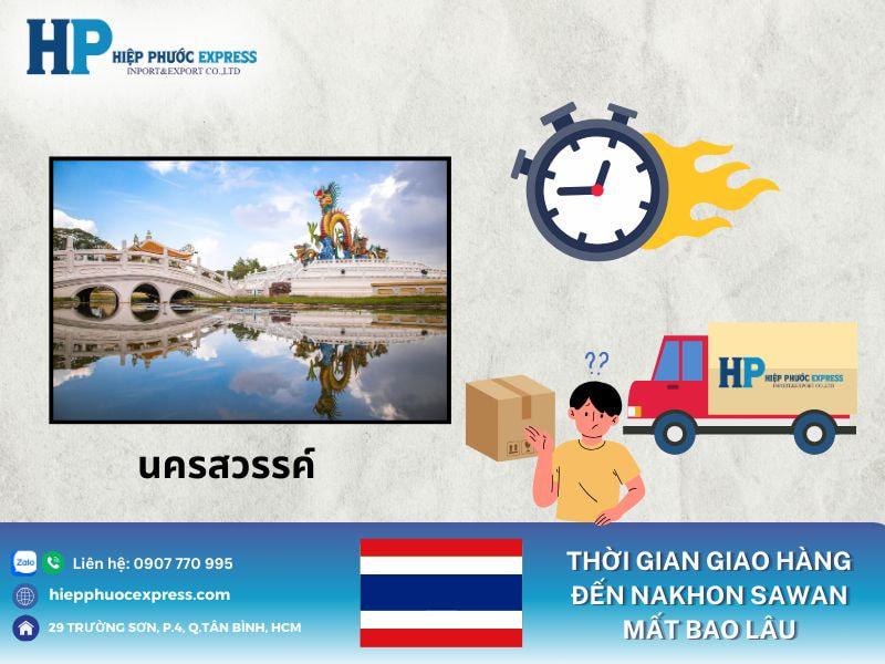 Thoi gian giao hang den nakhon sawan mat bao lau