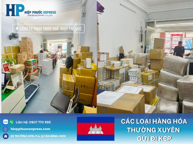 Các loại hàng hóa thường xuyên gửi đi Kep