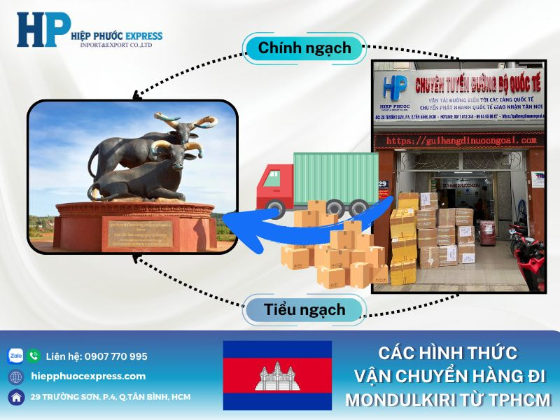 Các hình thức vận chuyển hàng đi Mondulkiri từ TpHCM