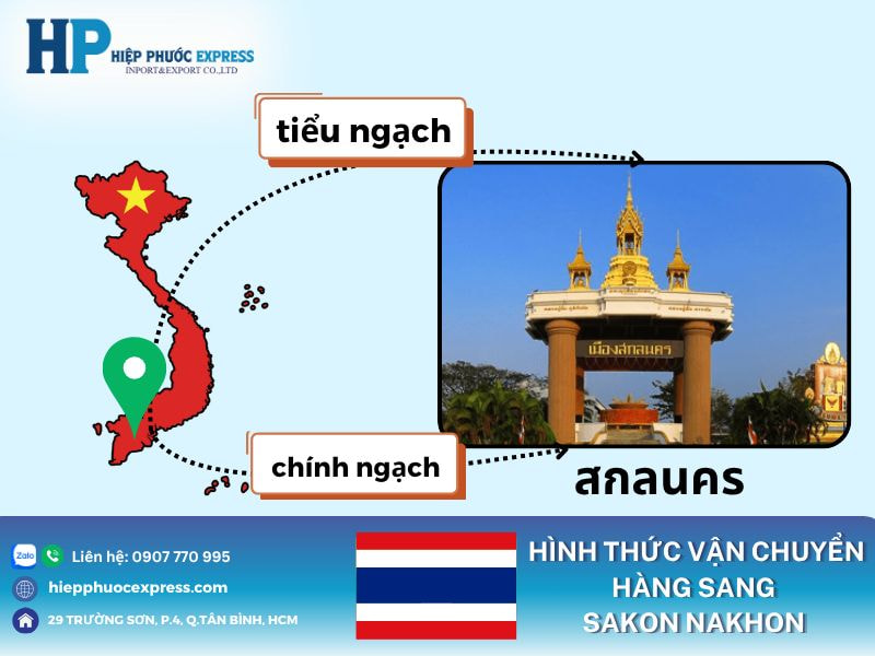 Hình thức vận chuyển hàng sang Sakon Nakhon từ TpHCM