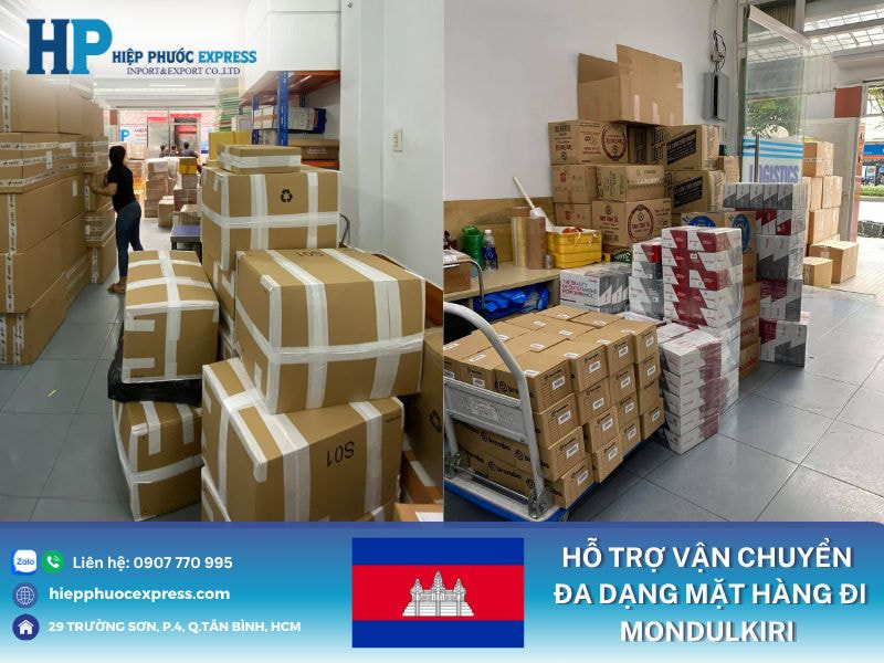 Hỗ trợ vận chuyển đa dạng mặt hàng đi Mondulkiri
