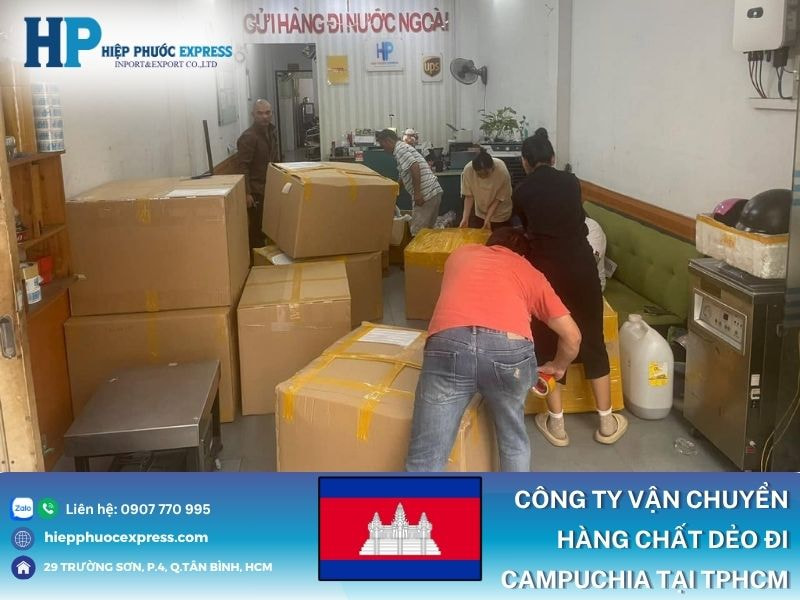 Hiệp Phước Express vận chuyển sản phẩm từ chất dẻo đi Campuchia