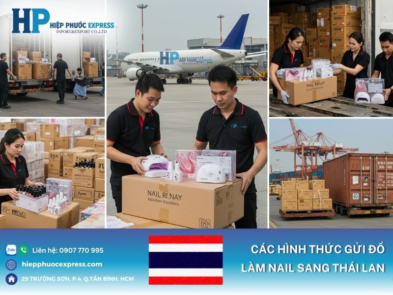 Các hình thức gửi đồ làm nail đi Thái Lan