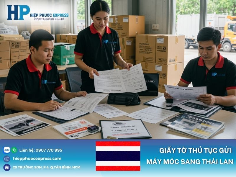 Giấy tờ thủ tục cần chuẩn bị khi gửi máy móc đi Thái Lan