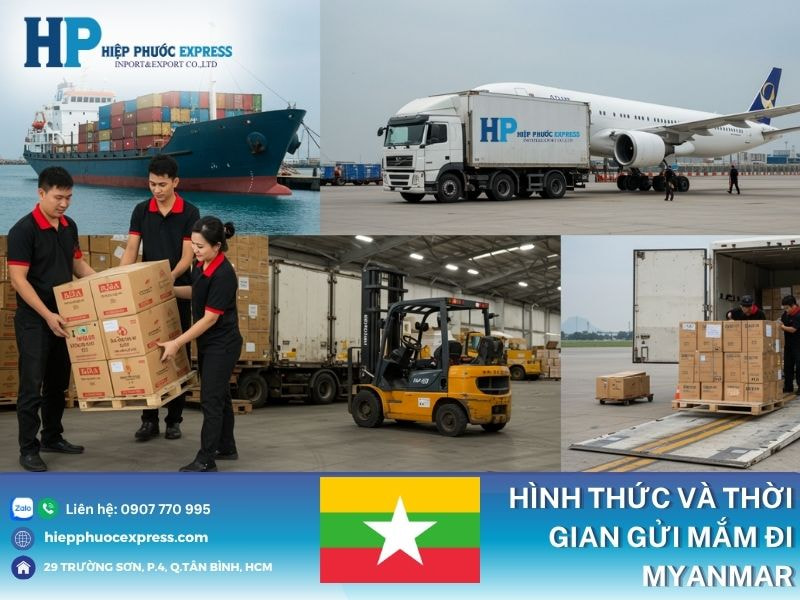 Hình thức và thời gian gửi mắm đi Myanmar