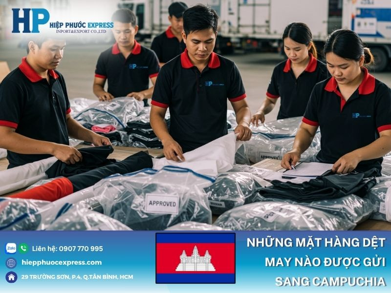Những hàng dệt may được phép gửi đi Campuchia