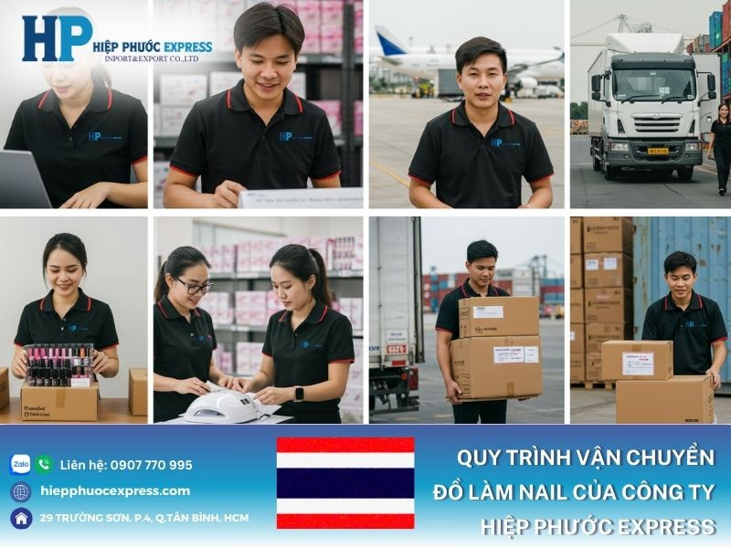 Quy trình ship hàng làm nail đi Thái Lan của Hiệp Phước Express