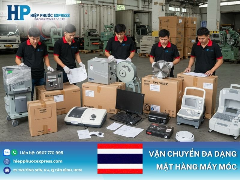 Vận chuyển đa dạng các mặt hàng máy móc đi Thái Lan