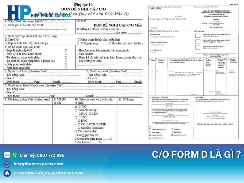 C/O Form D là gì