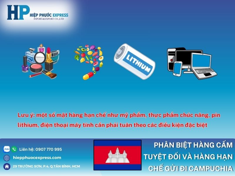 Phân biệt hàng cấm và hàng hạn chế gửi đi Campuchia