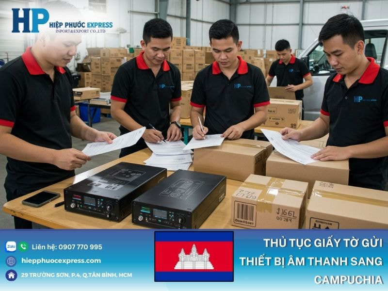 Thủ tục giấy tờ cần thiết khi gửi thiết bị âm thanh đi Campuchia