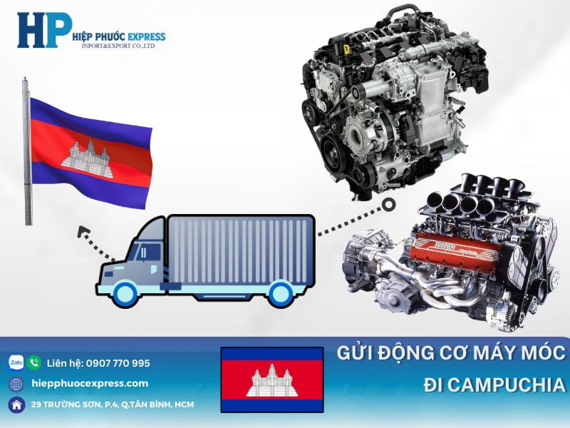 gui dong co may moc di campuchia