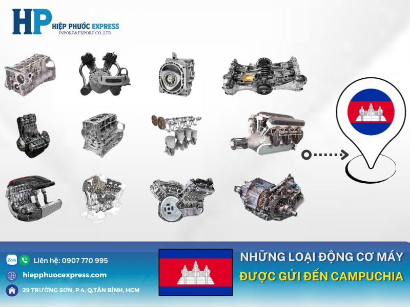 nhung loai dong co may duoc gui den campuchia