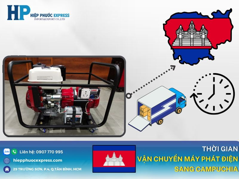 thoi gian van chuyen may phat dien di campuchia bao lau