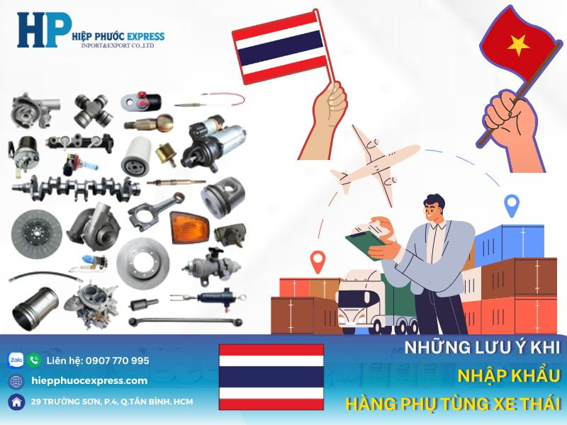 nhung luu y khi nhap khau hang phu tung xe cua thai