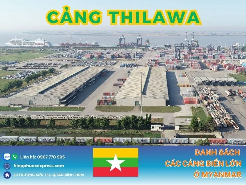 Cảng Thilawa là một trong hai cảng chính cùng với cảng Yangon