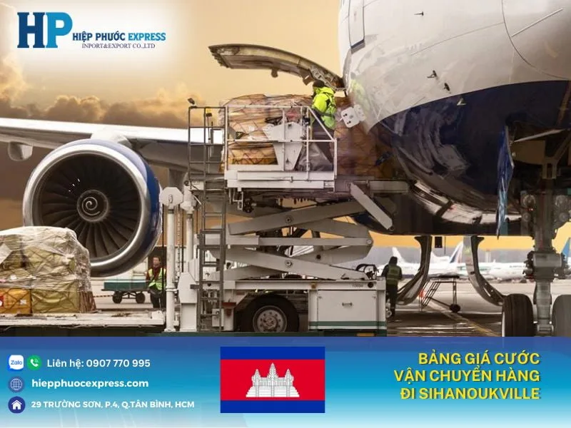 Bang gia van chuyen hang sang Sihanoukville moi nhat