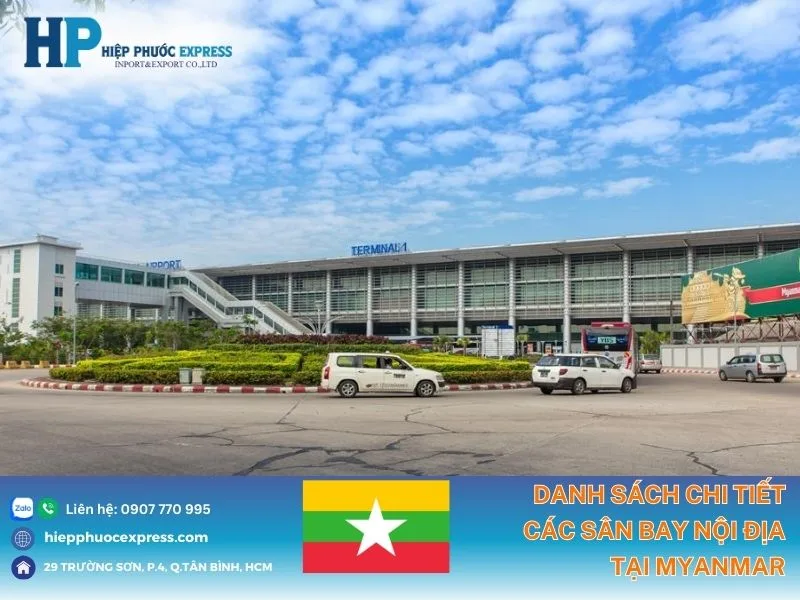 Tong hop chi tiet cac san bay noi dia phuc vu thuong mai tai Myanmar