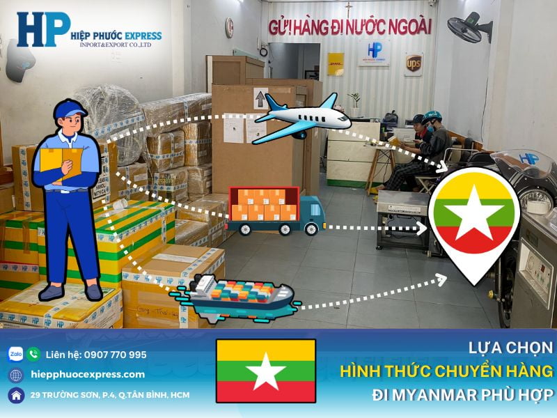 lua chon hinh thuc chuyen hang di myanmar