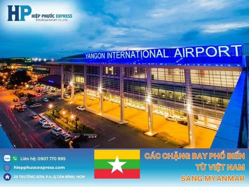Cac chang bay tu Viet Nam sang san bay quoc te Yangon rat pho bien